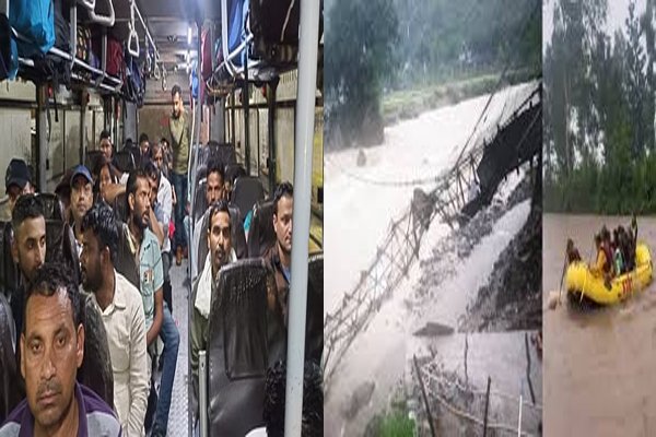 चंपावत में बारिश का कहर! मलबा आने से सड़क बंद,45 यात्रियों ने पालिका के रैन बसेरे में गुजारी रात